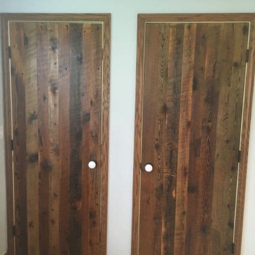 reclaimed wood door